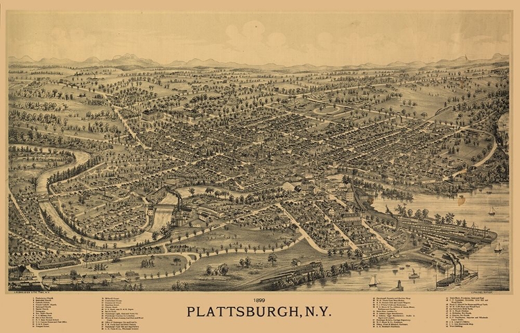 Picture of PLATTSBURGH NEW YORK - BURLEIGH 1899 