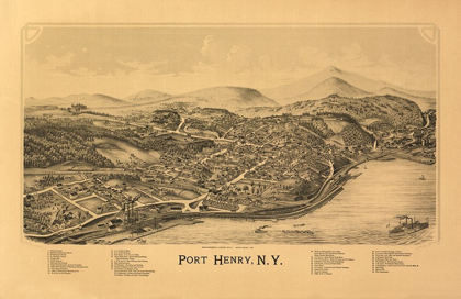 Picture of PORT HENRY NEW YORK - BURLEIGH 1889 