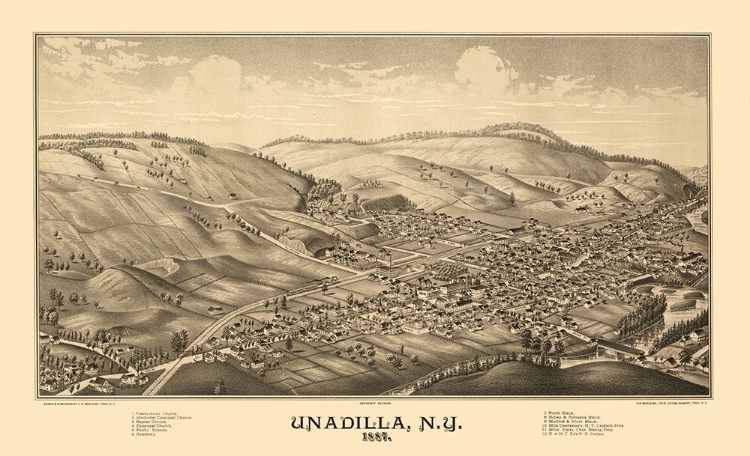 Picture of UNADILLA NEW YORK - BURLEIGH 1887 