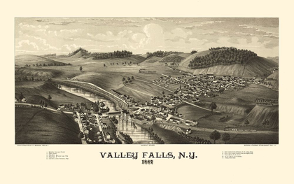 Picture of VALLEY FALLS NEW YORK - BURLEIGH 1887 