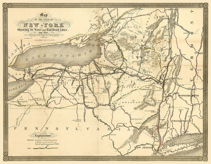 Picture of NEW YORK RAILROADS- CLARK 1855 