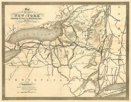 Picture of NEW YORK RAILROADS- CLARK 1855 