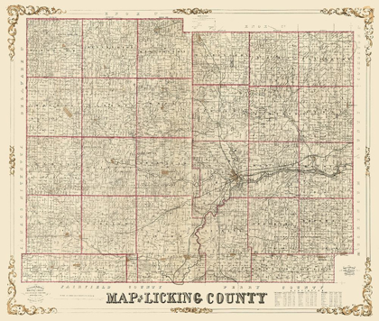 Picture of LICKING COUNTY OHIO - ROELL 1854 