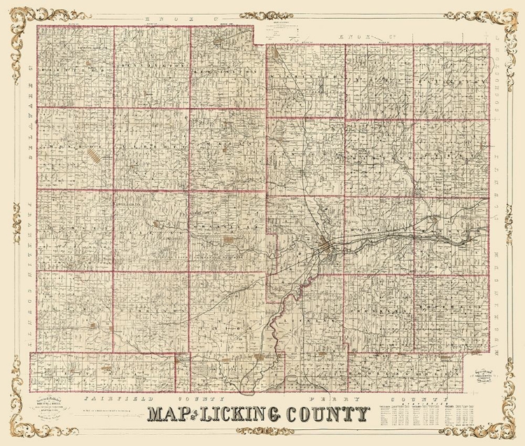 Picture of LICKING COUNTY OHIO - ROELL 1854 