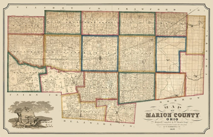 Picture of MARION COUNTY OHIO - BROWN 1852 