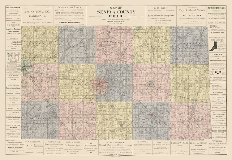 Picture of SENECA COUNTY OHIO - WOODS 1896 