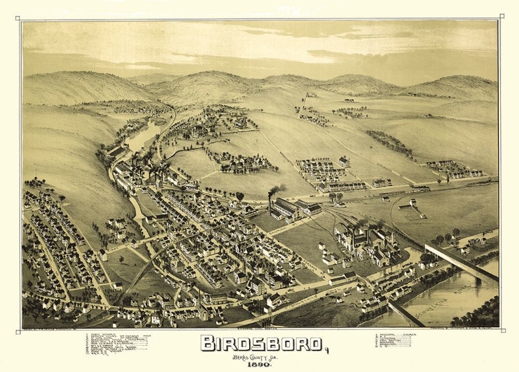 Picture of BIRDSBORO PENNSYLVANIA - DOWNS 1890 