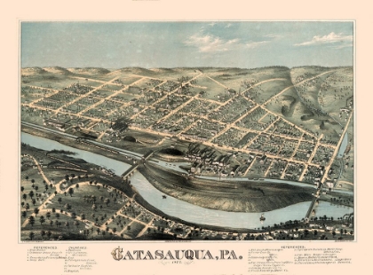 Picture of CATASAUQUA PENNSYLVANIA - BAILEY 1873 