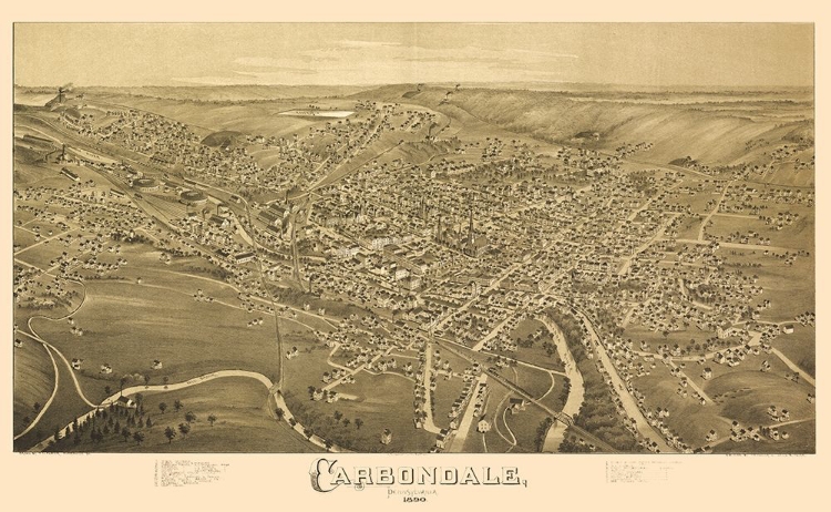 Picture of CARBONDALE PENNSYLVANIA - FOWLER 1890 