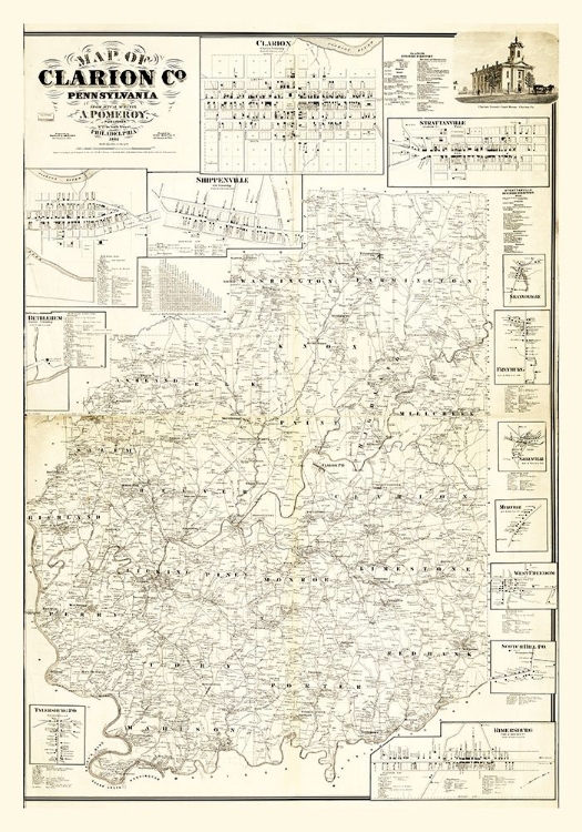 Picture of CLARION COUNTY PENNSYLVANIA - POMEROY 1865