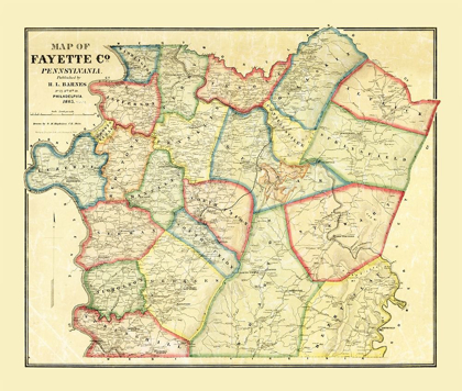 Picture of FAYETTE COUNTY PENNSYLVANIA - BARNES 1865