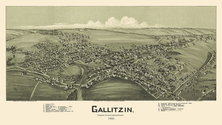 Picture of GALLITZIN PENNSYLVANIA - FOWLER 1901 