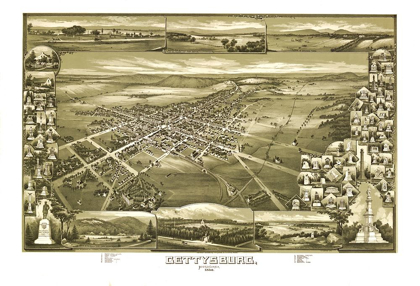 Picture of GETTYSBURG PENNSYLVANIA - DOWNS 1888 