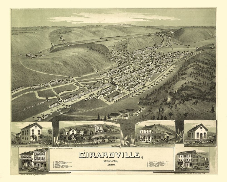 Picture of GIRARDVILLE PENNSYLVANIA - FOWLER 1889 