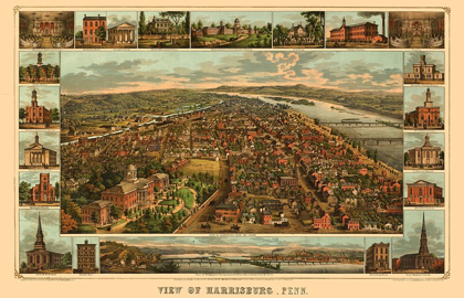 Picture of HARRISBURG PENNSYLVANIA - WILLIAMS 1855 