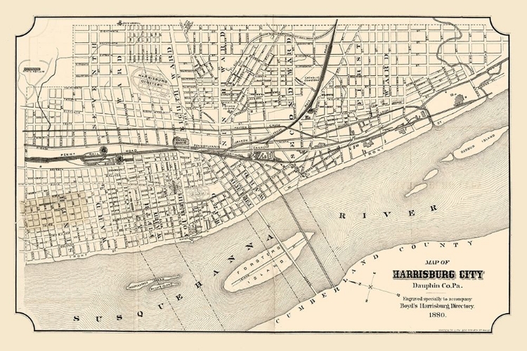 Picture of HARRISBURG PENNSYLVANIA - BOYD 1880 