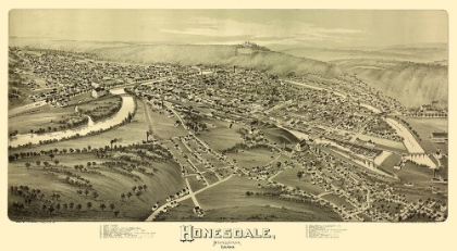 Picture of HONESDALE PENNSYLVANIA - FOWLER 1890 