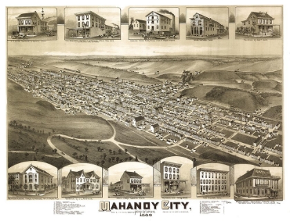Picture of MAHANOY CITY PENNSYLVANIA - FOWLER 1889 