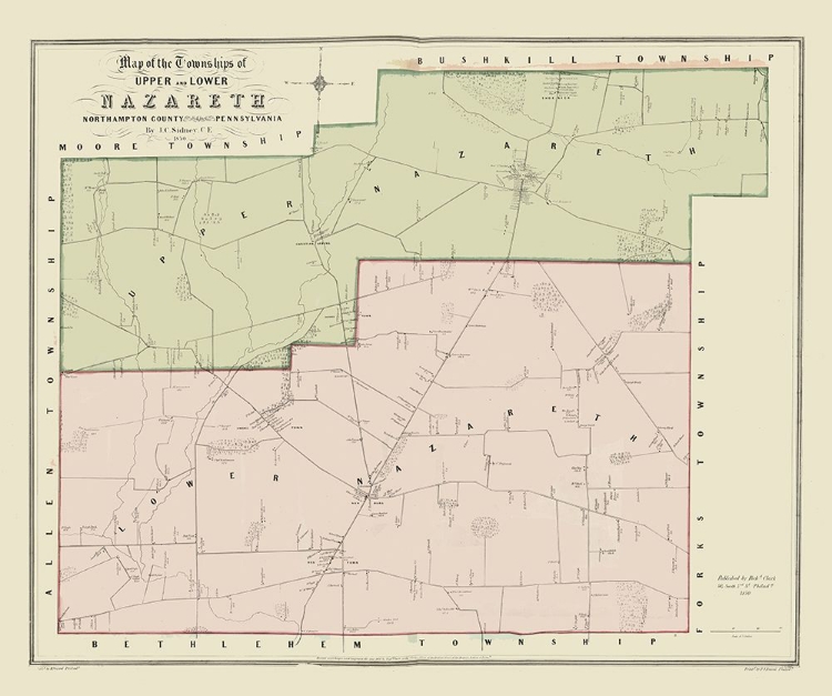 Picture of NAZARETH PENNSYLVANIA - SIDNEY 1850 