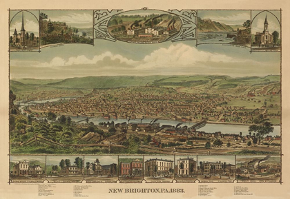 Picture of NEW BRIGHTON PENNSYLVANIA - CORBIN 1883 