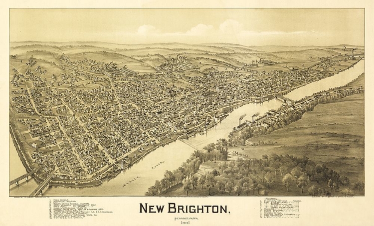 Picture of NEW BRIGHTON PENNSYLVANIA - FOWLER 1901 