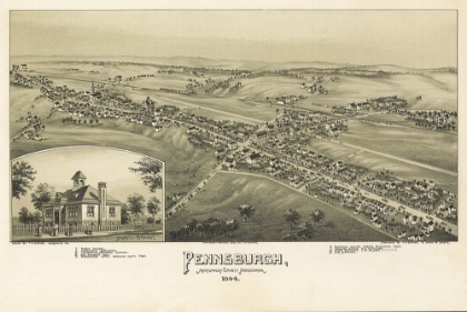 Picture of PENNSBURG PENNSYLVANIA - FOWLER 1894 