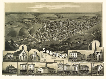 Picture of SHENANDOAH PENNSYLVANIA - FOWLER 1889 