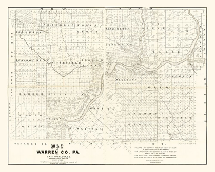 Picture of WARREN COUNTY PENNSYLVANIA - WHEELOCK 1889