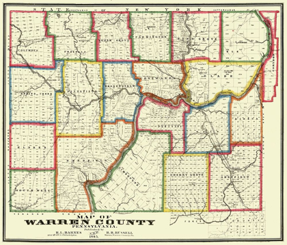 Picture of WARREN COUNTY PENNSYLVANIA - BARNES 1865