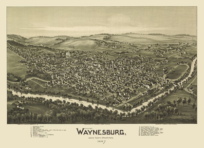Picture of WAYNESBURG PENNSYLVANIA - FOWLER 1897 