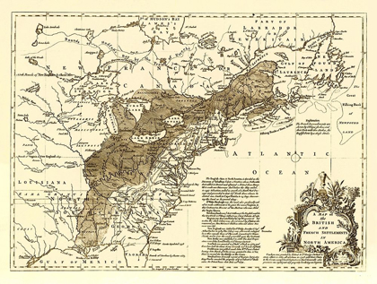 Picture of BRITISH FRENCH SETTLEMENTS 1750