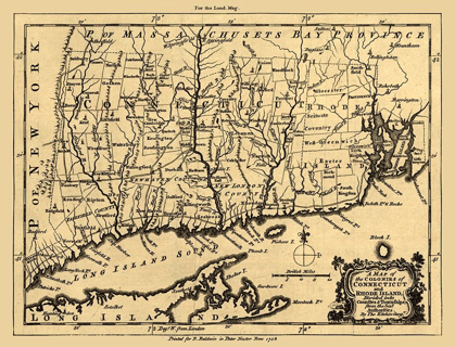 Picture of CONNECTICUT RHODE ISLAND - KITCHIN 1758 