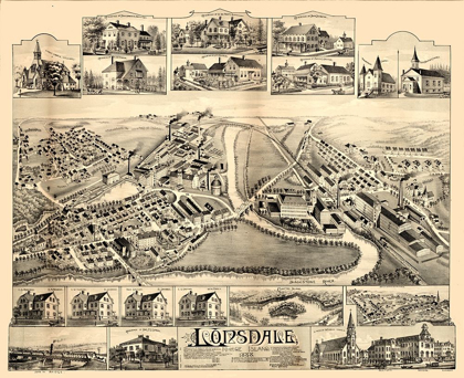 Picture of LONSDALE RHODE ISLAND - BAILEY 1888 