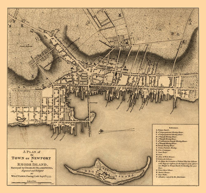 Picture of NEWPORT RHODE ISLAND - BLASKOWITZ 1777 