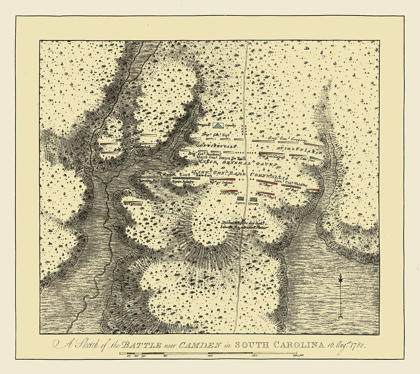 Picture of CAMDEN SOUTH CAROLINA - DES BARRES 1780 