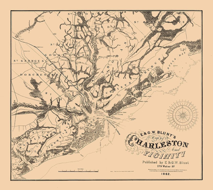 Picture of CHARLESTON SOUTH CAROLINA - BLUNT 1862 