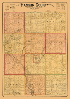 Picture of HANSON COUNTY SOUTH DAKOTA - PETERSON 1893 