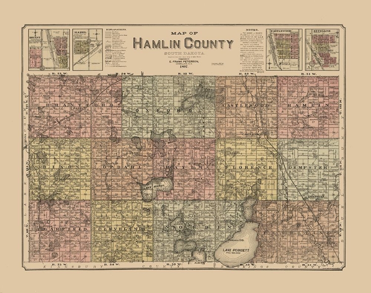 Picture of HAMLIN COUNTY SOUTH DAKOTA - PETERSON 1897 