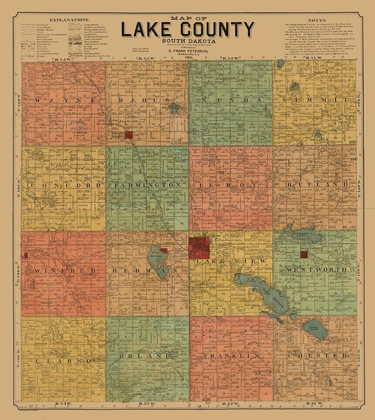 Picture of LAKE COUNTY SOUTH DAKOTA - PETERSON 1899 