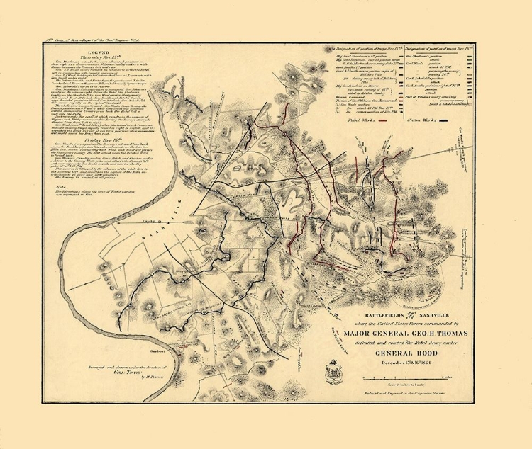 Picture of NASHVILLE TENNESSEE - PESEUX 1864 