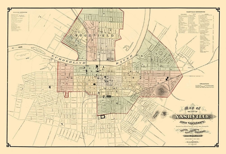 Picture of NASHVILLE TENNESSEE - FOSTER 1877 