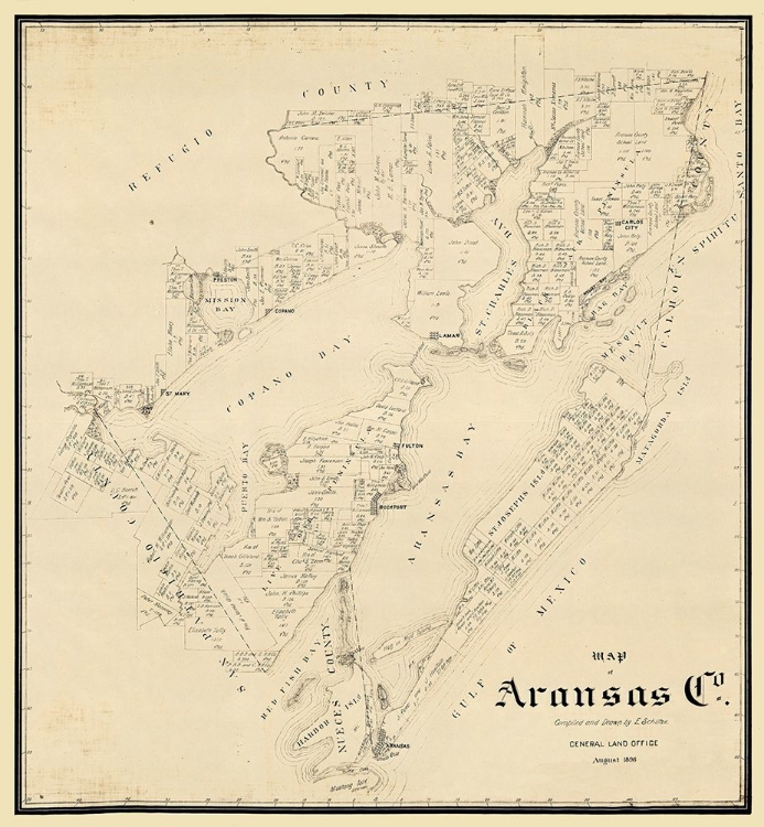 Picture of ARANSAS COUNTY TEXAS - SCHUTZE 1896 