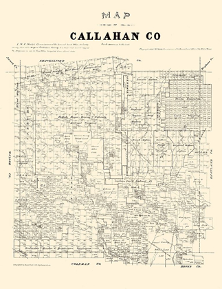 Picture of CALLAHAN COUNTY TEXAS - WALSH 1879 