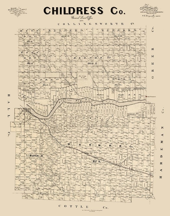 Picture of CHILDRESS COUNTY TEXAS - MCGAUGHEY 1892 