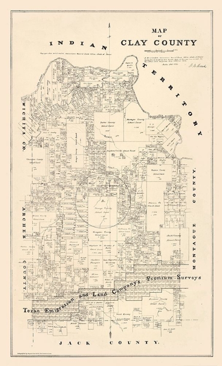 Picture of CLAY COUNTY TEXAS - WALSH 1880 