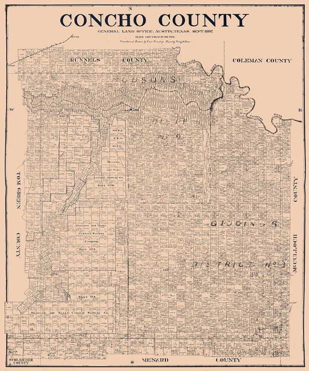 Picture of CONCHO COUNTY TEXAS - ROSENBERG 1897 