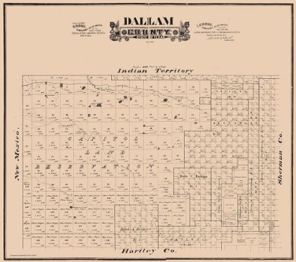 Picture of DALLAM COUNTY TEXAS - HALL 1888 