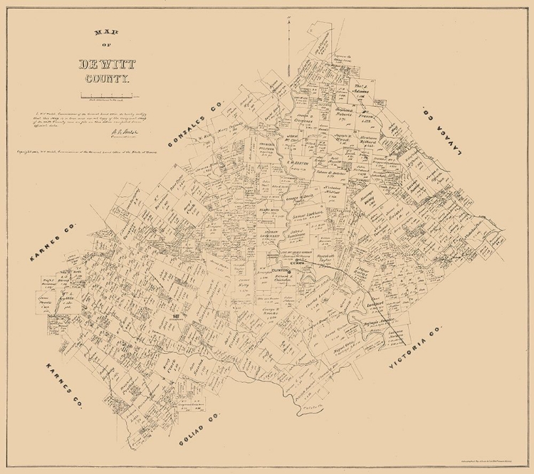 Picture of DEWITT COUNTY TEXAS - WALSH 1881 