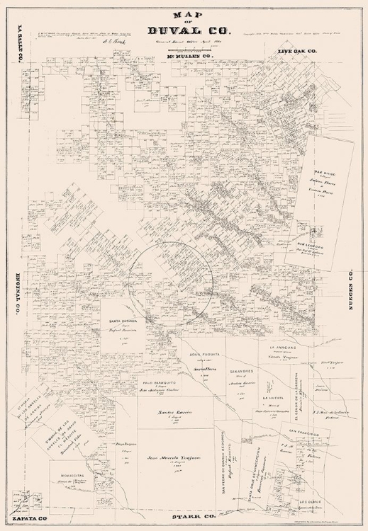 Picture of DUVAL COUNTY TEXAS - WALSH 1880 