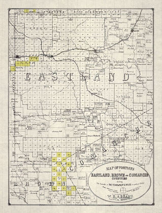 Picture of EASTLAND, BROWN, COMANCHE COUNTY TEXAS -1890